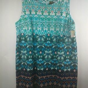 Taylor Mixed Turquoise Sleeveless Dress - NTW